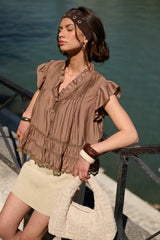 Blouse KORÉA - Brun